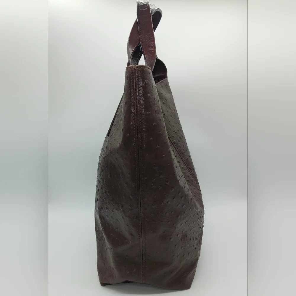 Diane von Furstenberg Leather Ostrich Embossed Addison Tote​​